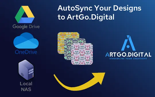 Automatic design synchronization from Local, Microsoft OneDrive, and Google Drive with AI classification